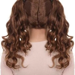 HPO Women's Lolita Ponytail Brown Womens Wig | Long Brown Ponitail Curly Wig | Premium Breathable Capless Cap