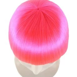 HPO Women's Womens Neon Pink Bob Wig | Party Ready Fancy Cosplay Halloween Wig | Premium Breathable Capless Cap