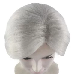 HPO Old Lady Grey Womens Wig | White Grandma Cosplay Halloween Wig | Premium Breathable Capless Cap