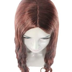 HPO Long Auburn Wavy Womens Wigs | Natural Looking Fancy Wig | Premium Breathable Capless Cap Women's