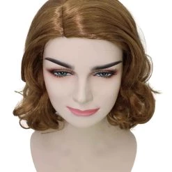 HPO Women's Medium Wavy Cosplay Brown Womens Wig | Premium Breathable Capless Cap