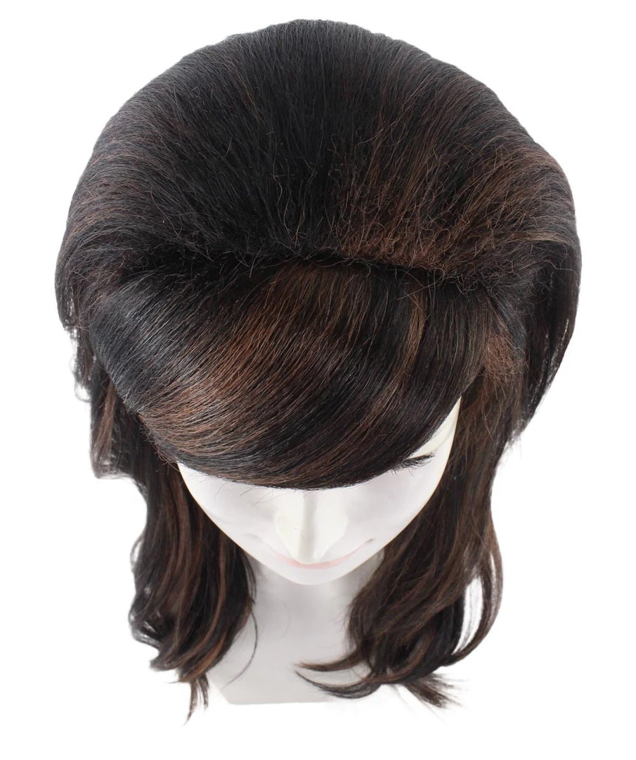 HPO Women's Superstar Dark Brown Long Wavy Womens Wig | Natural Looking Wavy Wig | Premium Breathable Capless Cap