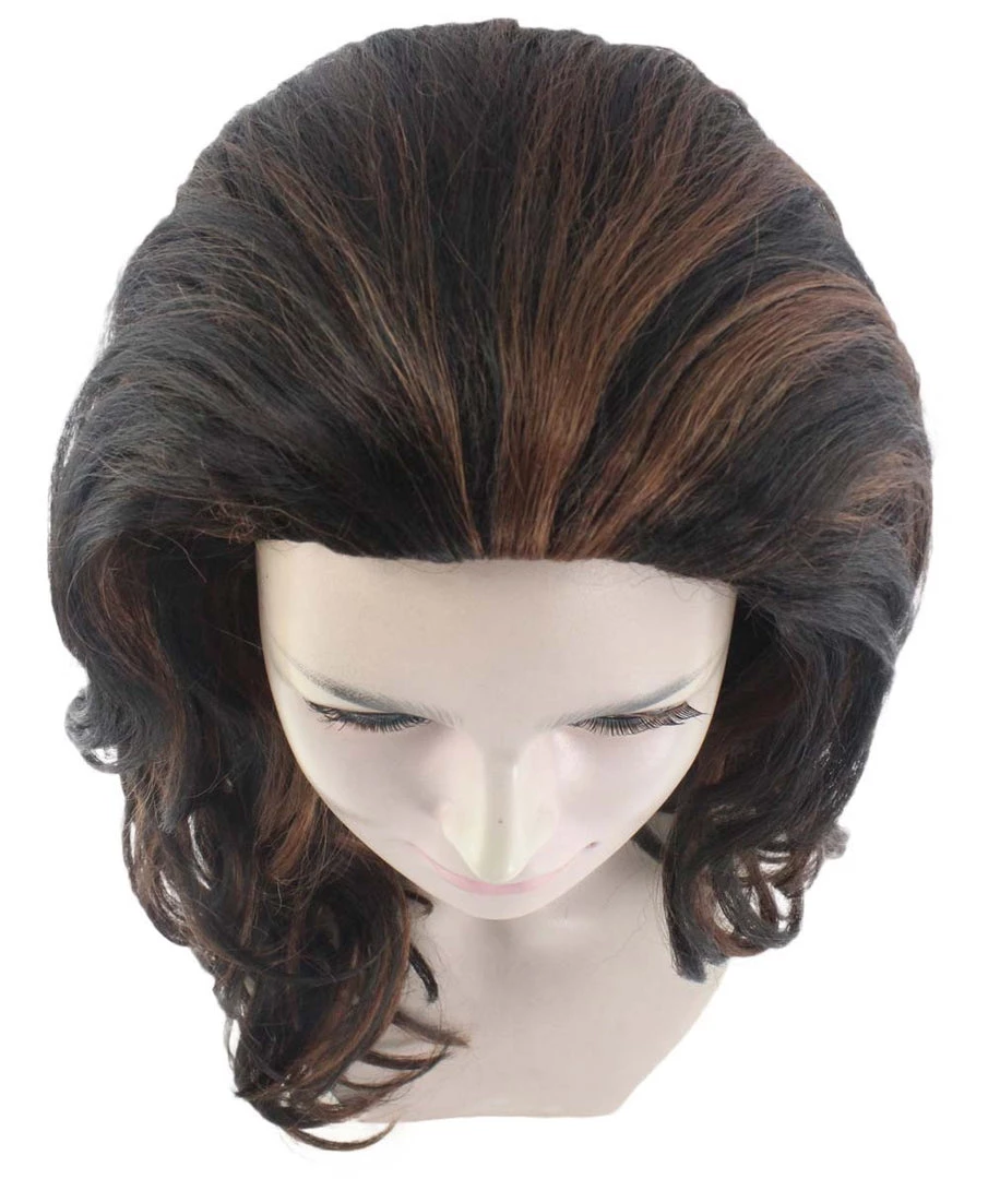 HPO Superstar Dark Brown Long Wavy Womens Wig | All Back Natural Looking Wig | Premium Breathable Capless Cap Women's