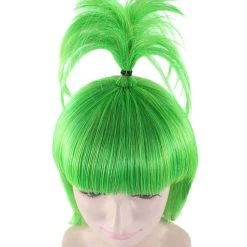 HPO Women's Monster Anime Unisex Wig | Green Sexy Cosplay Party Halloween Wig | Premium Breathable Capless Cap
