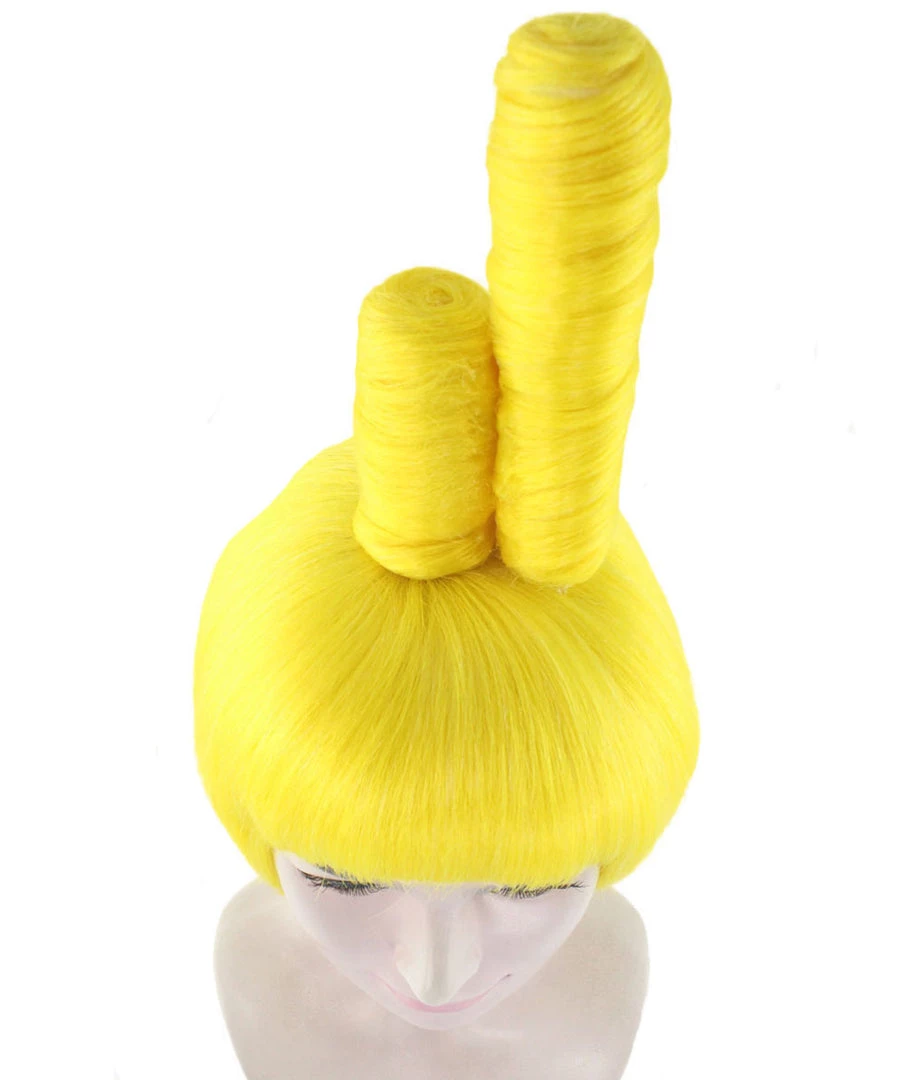 HPO Womens Cartoon Creature Wig | Yellow Halloween Wig | Premium Breathable Capless Cap