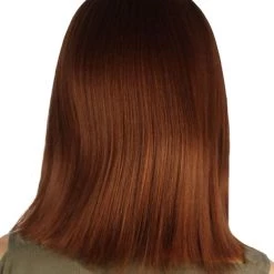 HPO Womens Medium Bob Wigs | Burgundy Cosplay Halloween Wigs | Premium Breathable Capless Cap