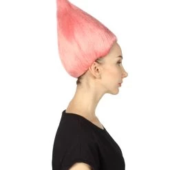 HPO Women's Womens Pink & Blue Two-tone Troll Wig | Premium Breathable Capless Cap