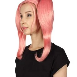 HPO Women's Womens Medium Rag Doll Pink Wig | Premium Breathable Capless Cap