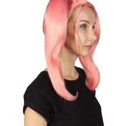 HPO Women's Womens Medium Rag Doll Pink Wig | Premium Breathable Capless Cap