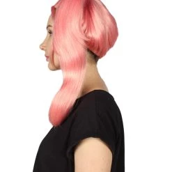 HPO Women's Womens Medium Rag Doll Pink Wig | Premium Breathable Capless Cap