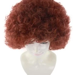 HPO Burgundy Afro Unisex Wig | Super Size Jumbo Party Event Ready Cosplay Halloween Wig Women's