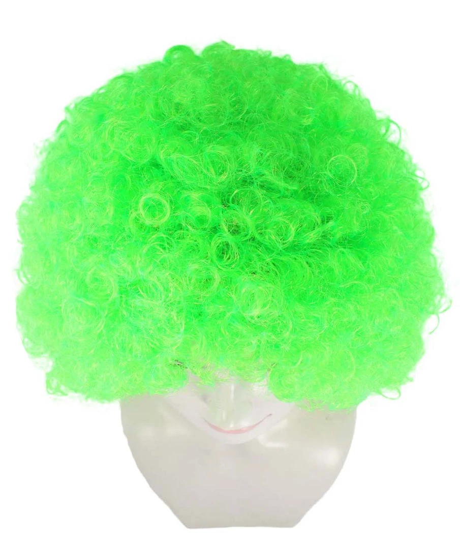 HPO Lime Afro Unisex Wig | Super Size Jumbo Fancy Party Event Ready Halloween Wig Women's