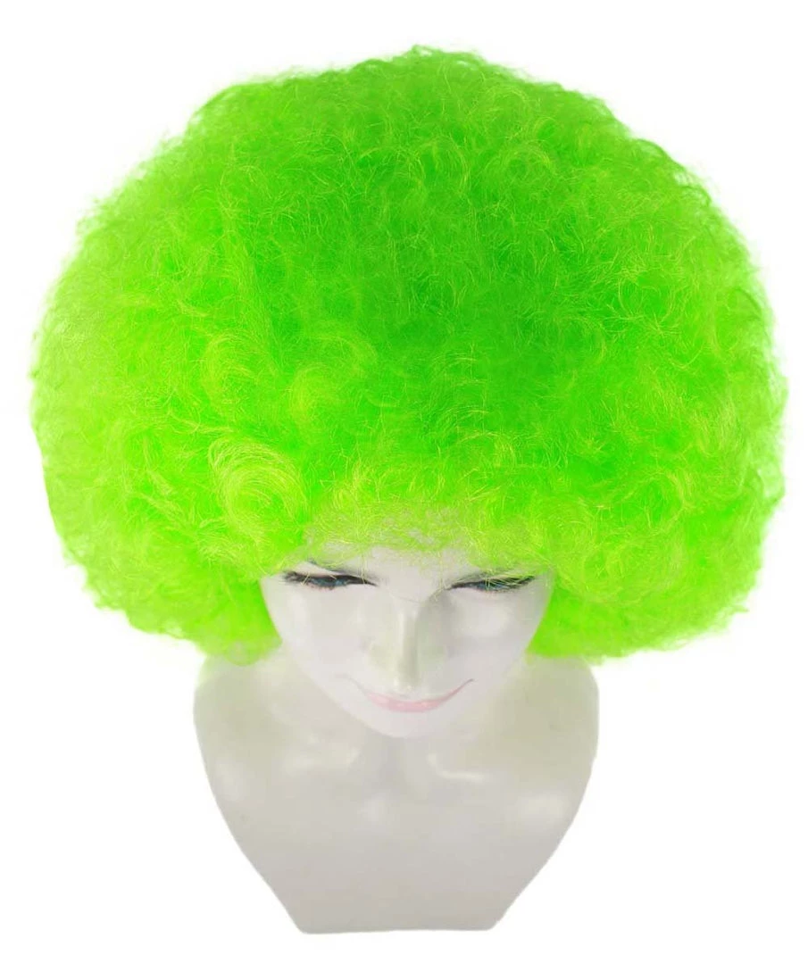 HPO Green Afro Unisex Wig | Super Size Jumbo Fancy Halloween Wig