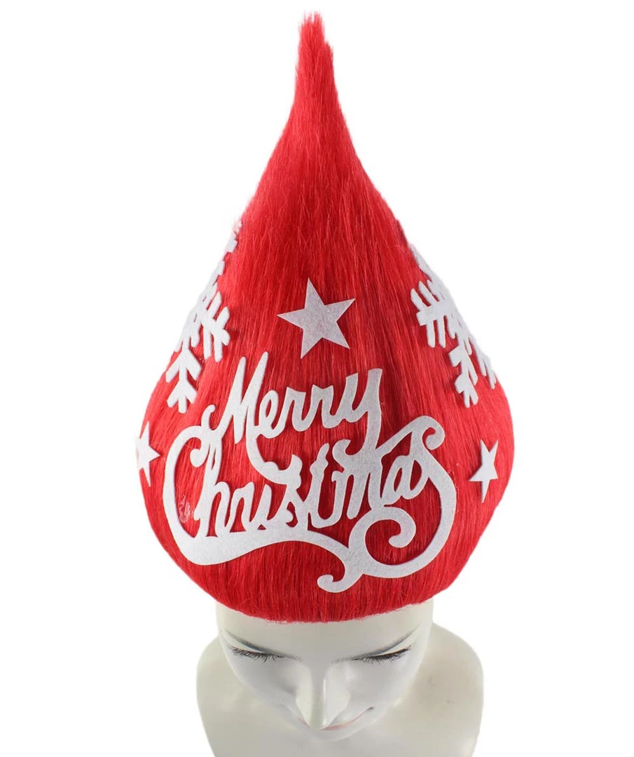 HPO Red Christmas Tree Unisex Wig | Merry Chrrismas Celebration Wig | Premium Breathable Capless Cap Women's