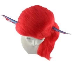 HPO Women's Womens Robot With Ears Wig | Red Sexy Cosplay Party Halloween Wig | Premium Breathable Capless Cap
