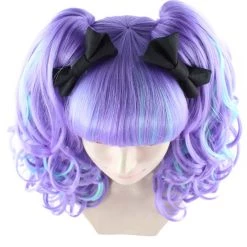 HPO Lolita Long Wavy Ponytails Womens Cosplay Wig | Fancy Party Event Ready Halloween Wig | Premium Breathable Capless Cap Women's