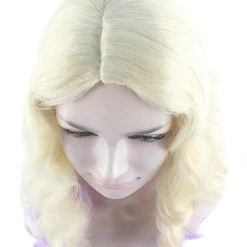 HPO Descendants 2 Mal Wig | Blond Purple TV/Movie Fancy Cosplay Halloween Wig | Premium Breathable Capless Cap