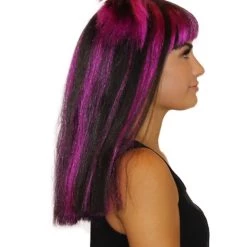 HPO Spider Black And Purple Wig | Horror Cosplay Halloween Wig | Premium Breathable Capless Cap