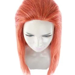 HPO Women's Inhumans Medusa Wig | Coral Orange Pumpkin Long Straight Wig | Premium Breathable Capless Cap