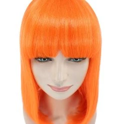 HPO Pageboy Orange Wig | Party Ready Fancy Cosplay Halloween Wig | Premium Breathable Capless Cap