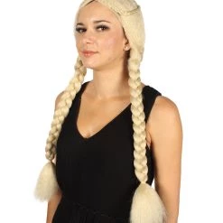 HPO Womens Renaissance Girl Wig | Party Ready Fancy Cosplay Halloween Wig | Premium Breathable Capless Cap