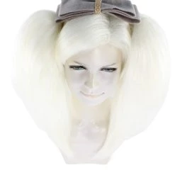 HPO Women's Womens White Style Wig | Party Ready Fancy Cosplay Halloween Wig | Premium Breathable Capless Cap