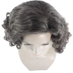 HPO Old Lady Grey Womens Wig | Grandma Character Short Cosplay Halloween Wig | Premium Breathable Capless Cap Women's