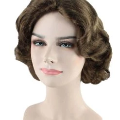HPO Womens Mary Nanny Wig | Dark Brown Short Cartoon Wig | Premium Breathable Capless Cap