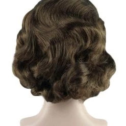 HPO Womens Mary Nanny Wig | Dark Brown Short Cartoon Wig | Premium Breathable Capless Cap