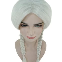 HPO Women's Womens Grandma Wig | White Traditional TV/Movie Party Ready Fancy Cosplay Halloween Wig | Premium Breathable Capless Cap