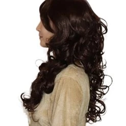 HPO Women's Womens Long Curly Super Model Wig | Natural Looking Fancy Wig Premium Breathable Capless Cap