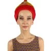 FLAGWIGS Women's Spain Flag Sport Troll Wig | National Pride Red Yellow Wig | Premium Breathable Capless Cap