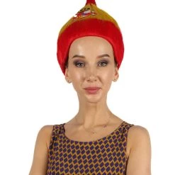 FLAGWIGS Women's Spain Flag Sport Troll Wig | National Pride Red Yellow Wig | Premium Breathable Capless Cap