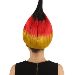 FLAGWIGS Women's Flag Troll Wigs | Germany | National Pride Halloween Wigs | Premium Breathable Capless Cap