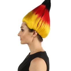 FLAGWIGS Women's Flag Troll Wigs | Germany | National Pride Halloween Wigs | Premium Breathable Capless Cap