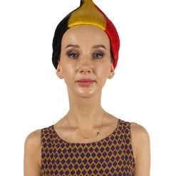 FLAGWIGS Belgium Flag Sport Troll Wig | Premium Breathable Capless Cap Women's
