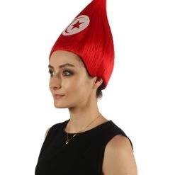 FLAGWIGS Women's Tunisia Flag Sport Troll Wig | Premium Breathable Capless Cap