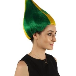 FLAGWIGS Women's Senegal Flag Sport Troll Wig | Premium Breathable Capless Cap