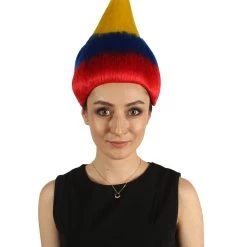 FLAGWIGS Colombia Flag Sport Troll Wig | Premium Breathable Capless Cap Women's