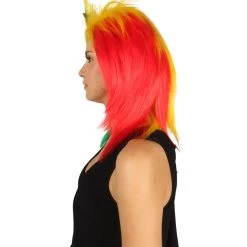 FLAGWIGS Women's Senegal Flag Sport Mullet Wig | Premium Breathable Capless Cap