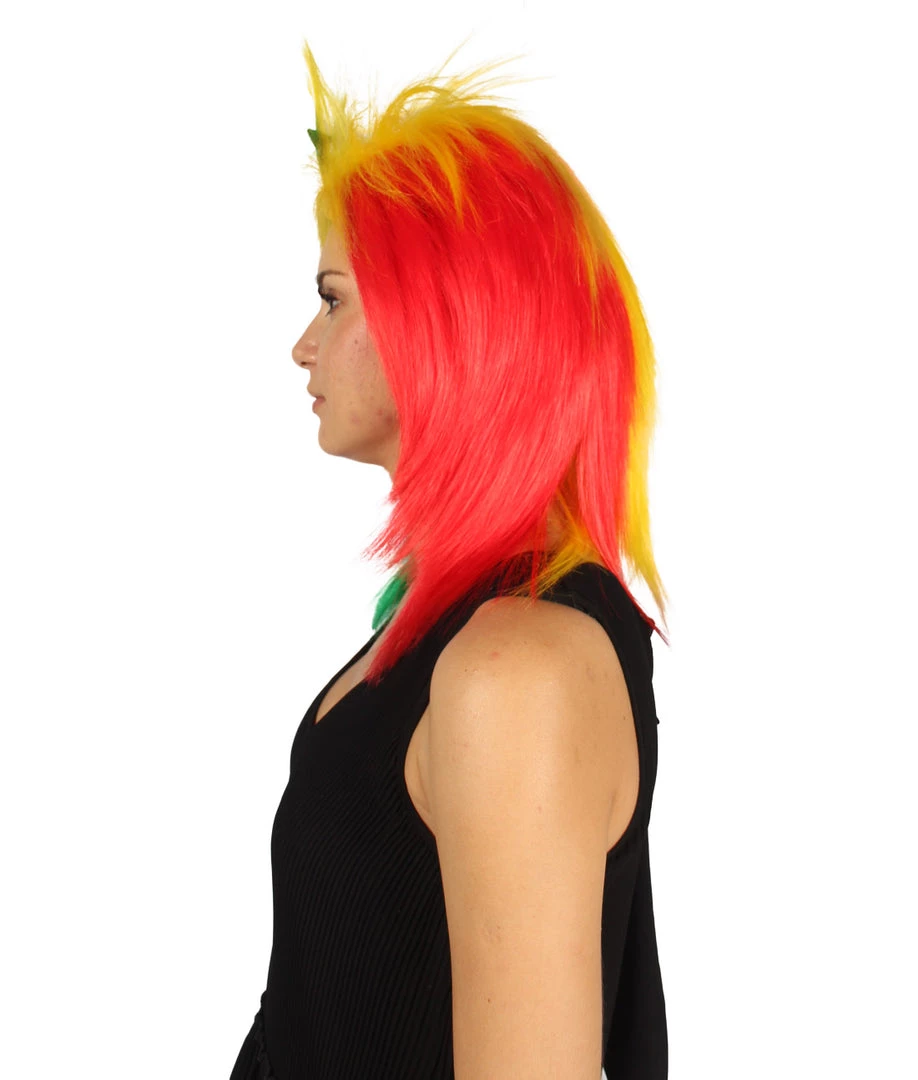 FLAGWIGS Women's Senegal Flag Sport Mullet Wig | Premium Breathable Capless Cap