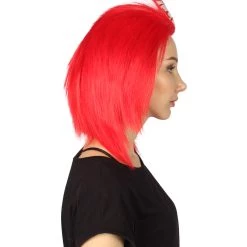 FLAGWIGS Women's Tunisia Flag Sport Mullet Wig | Premium Breathable Capless Cap