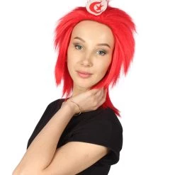 FLAGWIGS Women's Tunisia Flag Sport Mullet Wig | Premium Breathable Capless Cap