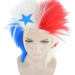 FLAGWIGS Panama Flag Sport Mullet Wig | Premium Breathable Capless Cap Women's