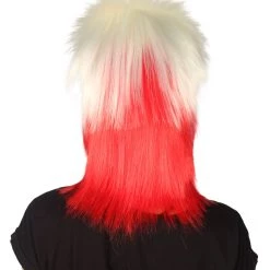 FLAGWIGS Women's Poland Flag Sport Mullet Wig | Premium Breathable Capless Cap