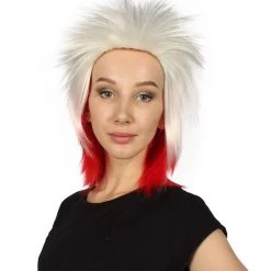 FLAGWIGS Women's Poland Flag Sport Mullet Wig | Premium Breathable Capless Cap