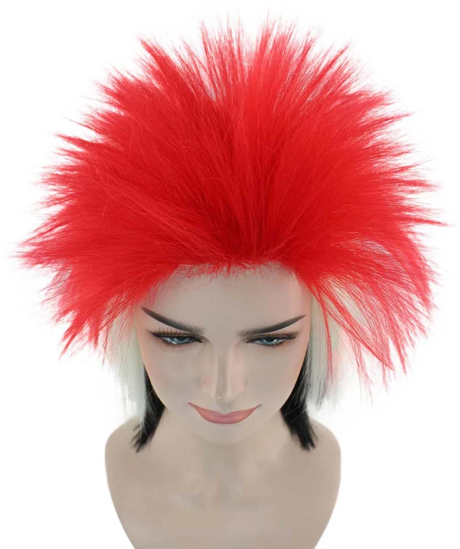 FLAGWIGS Women's Poland Flag Sport Mullet Wig | Premium Breathable Capless Cap