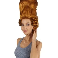 HPO Womens Colonial Historical Curly Wigs | Auburn Cosplay Wig | Premium Breathable Capless Cap Women's