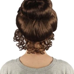 HPO Women's Colonial Historical Wigs | Dark Brown Cosplay Wigs | Premium Breathable Capless Cap