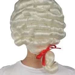 HPO Women's Womens Colonial Lady Historical Wigs | Lt. Blonde Cosplay Wig | Premium Breathable Capless Cap